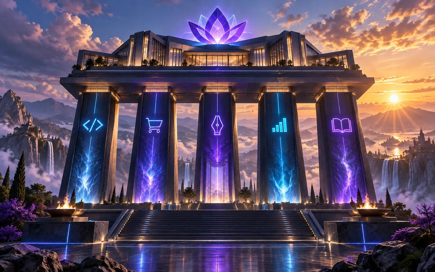 Five pillars. One brand standing tall on top.