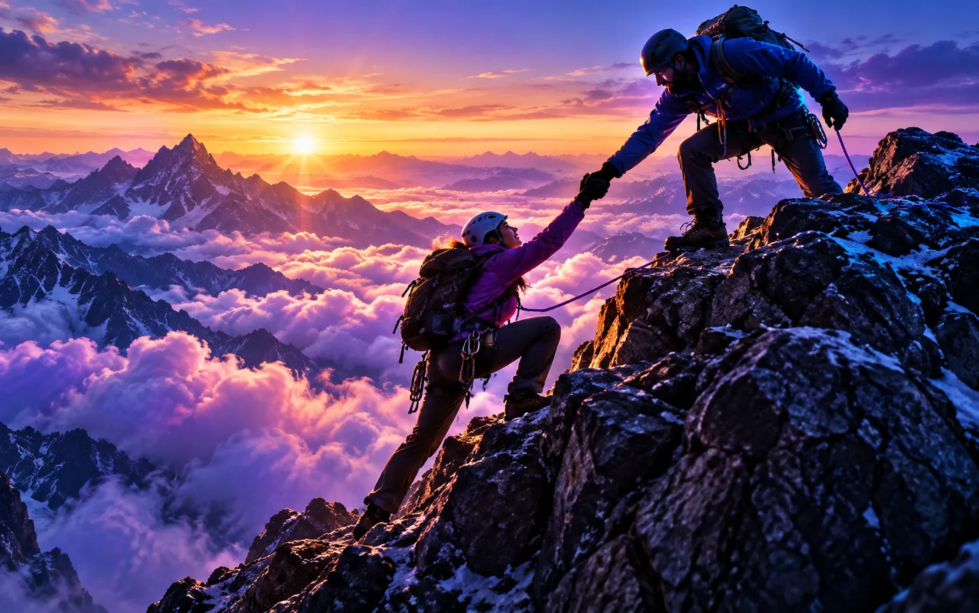 Nobody reaches the top of a mountain alone.