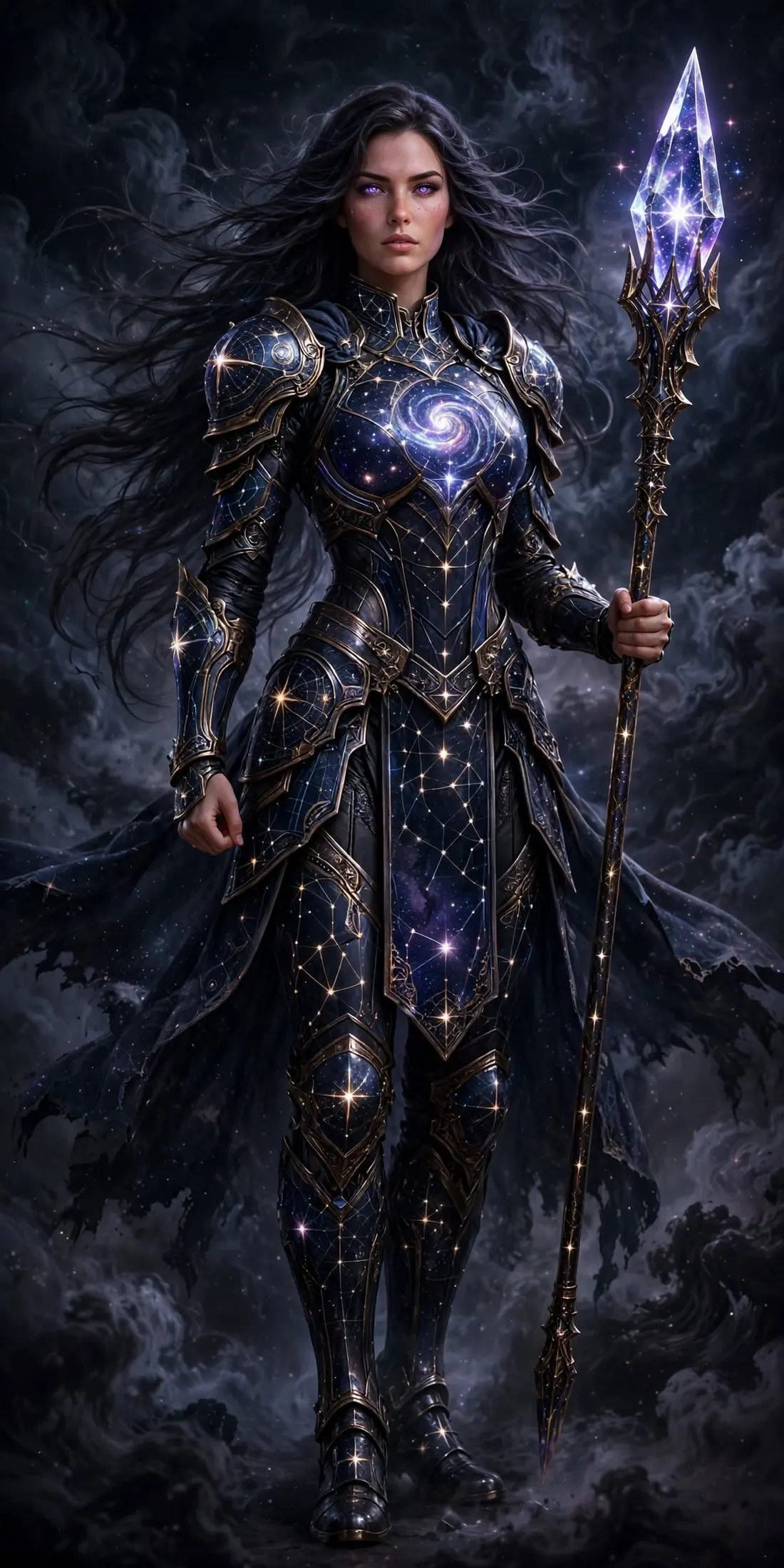 Starlight Sorceress, character art · fantasy by Creowix
