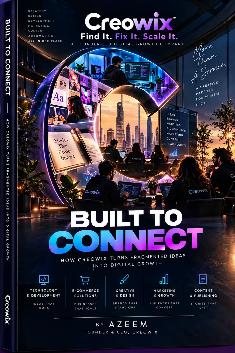 Built to Connect, creowix ebook · writing & design by Creowix